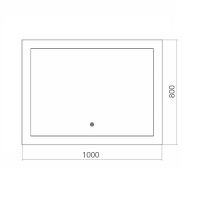 Зеркало Azario Норма 100 ФР-00001452 с подсветкой с сенсорным выключателем — фото 3, Зеркала в ванную комнату