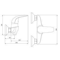 Смеситель для душа Damixa Eclipse 312000001 Хром — фото 4, Смесители