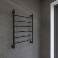 Водяной полотенцесушитель EWRIKA Сафо P 80х50 Черный матовый — фото 5, Водяные полотенцесушители