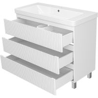 Товар: Тумба с раковиной Brevita Victory 105 УТ000024305 Белая матовая - фото 3 Тумба с раковиной Brevita Victory 105 УТ000024305 Белая матовая — фото 3, Мебель для ванной