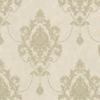 Обои Bernardo Bartalucci Ragazza 5034-4 Винил на флизелине (1,06*10,05) Бежевый, Дамаск — фото 1, Обои для стен