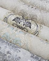 Обои Solo Casablanca SL8870-22 Винил на флизелине (1,06*10) Серый, Дамаск — фото 4, Обои для стен