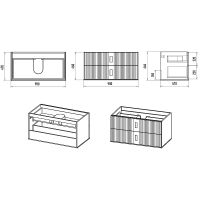 Товар: Тумба с раковиной Brevita Sevilla 90 УТ000022659 подвесная Белая глянцевая - фото 6 Тумба с раковиной Brevita Sevilla 90 УТ000022659 подвесная Белая глянцевая — фото 6, Мебель для ванной