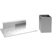 Стеклянная полка со стаканом Jacob Delafon Sherwood Хром арт-EB1843RU-NF — фото 2, Полки для ванной и душа