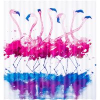 Штора для ванны WasserKRAFT Lossa 180х200 SC-81101 Сине-розовая — фото 1, Шторы для ванной