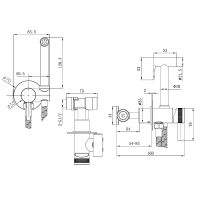 Гигиенический душ со смесителем Allen Brau Priority 5.31A29-MG Графит брашированный — фото 2, Душевое оборудование. Душевая программа
