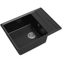 Кухонная мойка GranFest Level GF-LV-660L Черная — фото 1, Кухонные мойки