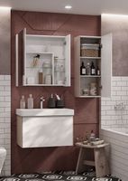 Зеркальный шкаф Aquaton Асти 55 1A263302AX010 Белый — фото 5, Зеркальные шкафы в ванную