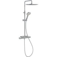 Душевая система Jacob Delafon Metro E26589-CP с термостатом Хром — фото 1, Душевые стойки