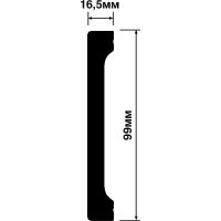 Плинтус HIWOOD B99V1 2000x99x16,5 мм — фото 2, Плинтуса напольные