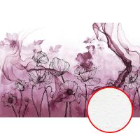Фреска Ortograf Grafika Natura 31526 Фактура бархат FX Флизелин (4*2,7) Розовый, Цветы/Абстракция — фото 1, Фрески