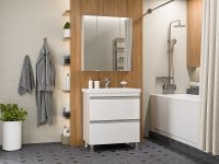 Товар: Тумба с раковиной Misty Ингрид 75 УТ000015041 Белая - фото 6 Тумба с раковиной Misty Ингрид 75 УТ000015041 Белая — фото 6, Мебель для ванной