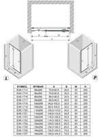 Душевая дверь New Trendy Avexa Gold 90 R EXK-1717 профиль Брашированное золото стекло прозрачное — фото 13, Распашные душевые двери