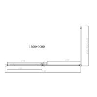 Душевой уголок Vincea Dice 150x90 VSR-4D9015CL профиль Хром стекло прозрачное — фото 5, Прямоугольные душевые уголки
