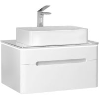 Тумба под раковину Jorno Shine 75 Shi.01.75/P/W подвесная Белая — фото 1, Тумбы под раковину