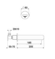 Излив для смесителя Webert Coral AC1005560 Черный — фото 2, Комплектующие для душевого оборудования
