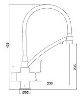 Смеситель для кухни Gappo G48 G4348 Белый Черный — фото 11, Смесители для кухни
