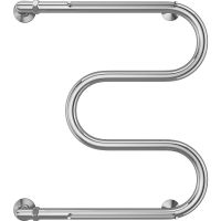 Водяной полотенцесушитель Terminus М-образный с/п (1) 600x500 4620768880391 с полкой Хром, боковое подключение, G 1" НР — фото 2, Водяные полотенцесушители