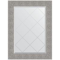 Зеркало Evoform Exclusive-G 89х66 BY 4109 с гравировкой в багетной раме - Чеканка серебряная 90 мм — фото 1, Мебель для ванной