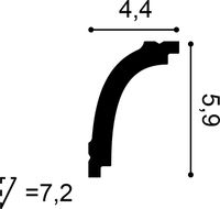 Карниз Orac Decor CB523N 2000x44x59 мм — фото 2, Карнизы