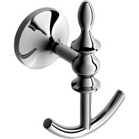 Двойной крючок Art&Max Bohemia AM-E-4286B-Cr Хром — фото 1, Крючки для полотенец