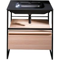 Консоль под раковину Boheme Armadi Art Loft 80 893-080 Черная — фото 1, Мебель для ванной