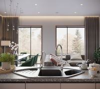 Кухонная мойка Domaci Бьелла DMC-14K DMC-14K-308 Черная — фото 5, Кухонные мойки