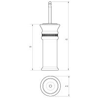 Ершик для унитаза Migliore Dubai 28532 Белый Хром — фото 2, Ершики для унитаза