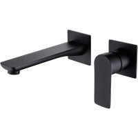 Смеситель для раковины Abber Weiss Insel AF8082B Черный матовый — фото 1, Смесители для раковины