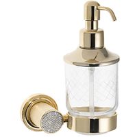 Дозатор для жидкого мыла Boheme Royal Cristal 10932-G Золото — фото 1, Дозаторы