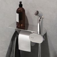 Унитаз AM.PM Gem FlashClean подвесной с гигиеническим душем и ершиком с сиденьем Микролифт арт-CK90H0203W — фото 15, Подвесные унитазы