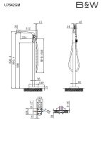 Товар: Смеситель для ванны Black&White Universe U7642GM 7642GM Gun Metal - фото 3 Смеситель для ванны Black&White Universe U7642GM 7642GM Gun Metal — фото 3, Смесители