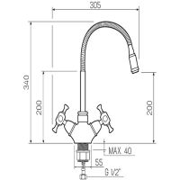 Смеситель для кухни Ростовская Мануфактура Сантехники SL92W-279F Хром — фото 8, Смесители