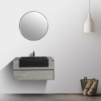 Тумба с раковиной Black&White Universe U903.1000 100 903U1000 подвесная G.ash — фото 6, Мебель для ванной