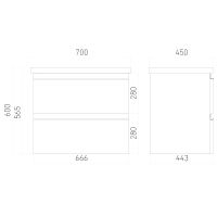 Товар: Тумба под раковину Laparet Electra 70 LE-WCAB-70-01 подвесная Белая глянцевая - фото 4 Тумба под раковину Laparet Electra 70 LE-WCAB-70-01 подвесная Белая глянцевая — фото 4, Мебель для ванной