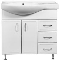 Тумба под раковину Stella Polar Концепт 80 R SP-00000130 Белая — фото 3, Тумбы под раковину