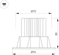 Встраиваемый светильник Arlight Atoll 041574 Черный — фото 2, Точечные светильники