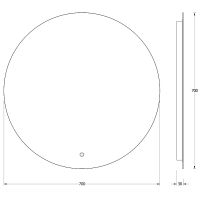 Товар: Зеркало Evoform Ledshine d70 BY 2644 с подсветкой 18 W - сенсорный выключатель - нейтральный белый свет - фото 6 Зеркало Evoform Ledshine d70 BY 2644 с подсветкой 18 W - сенсорный выключатель - нейтральный белый свет — фото 6, Мебель для ванной