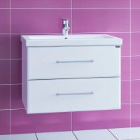 Тумба под раковину СанТа Омега 70 207038 подвесная Белая — фото 6, Тумбы под раковину