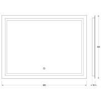 Товар: Зеркало Evoform Ledline 60x80 BY 2435 с подсветкой 24 W - сенсорный выключатель - фото 6 Зеркало Evoform Ledline 60x80 BY 2435 с подсветкой 24 W - сенсорный выключатель — фото 6, Мебель для ванной
