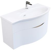 Тумба под раковину Kerama Marazzi Riva 100 R RV.100Rh\WHT.M подвесная Белая матовая — фото 2, Тумбы под раковину