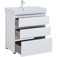 Товар: Тумба под раковину Aquanet Nova Lite 75 302472 Белый глянец - фото 4 Тумба под раковину Aquanet Nova Lite 75 302472 Белый глянец — фото 4, Мебель для ванной