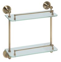 Полочка стеклянная Bemeta Retro bronze 144102127 Бронза — фото 1, Полки для ванной и душа