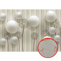 Фреска Ortograf 3D 33127 Фактура бархат золото FX-G Флизелин (3,9*2,7) Белый, Цветы/Абстракция — фото 1, Фрески