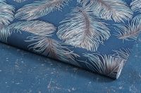 Обои Артекс Dieter Lange Avenue 10668-06 Винил на флизелине (1,06*10,05) Синий/Бежевый, Перья — фото 2, Обои для стен