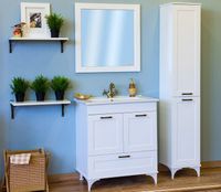 Тумба под раковину Sanflor Ванесса 75/2 С000005882 Белая матовая — фото 2, Тумбы под раковину