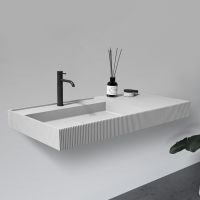 Товар: Раковина Abber Stein 120 AS2628 Белая матовая - фото 2 Раковина Abber Stein 120 AS2628 Белая матовая — фото 2, Раковины подвесные