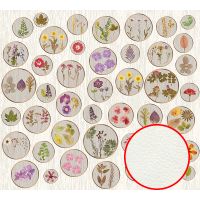 Фреска Ortograf Цветы 30243 Фактура флок FLK Флизелин (3*2,7) Бежевый/Разноцветный, Цветы/Листья — фото 1, Фрески