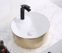 Раковина-чаша CeramaLux 43 D1306H025 Белая Золотая — фото 2, Раковины