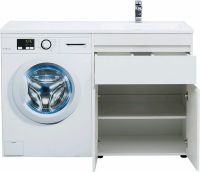 Тумба с раковиной Aquanet Токио 130 R 239216 Белая — фото 13, Тумбы с раковиной